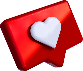 notification love icon 3d